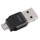 microSD OTG Kartenleser mit USB und Micro-USB von hama